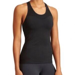 Athleta Spiral Support Active BLACK Tank Top Strappy Racerback- Size Small